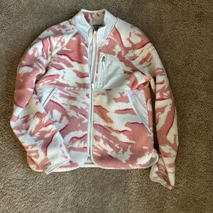 Sweaty Betty Pink and White Patterned Jacket, Medium